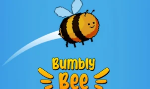 Bumbly Bee pixel art flight and honey collection gameplay