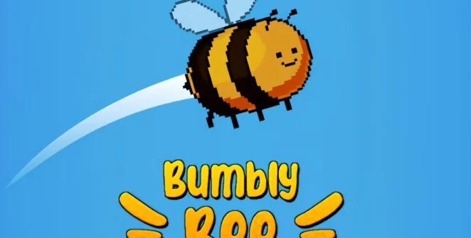 Bumbly Bee pixel art flight and honey collection gameplay