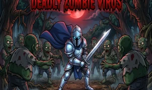 Deadly Zombie Virus game thumbnail with armed survivors fighting zombies