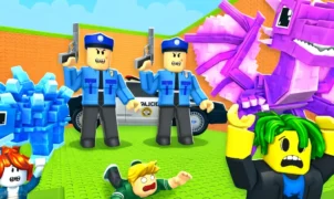 Escape Police for Brainrots running gameplay with Brainrot characters