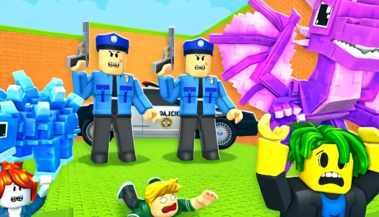 Escape Police for Brainrots running gameplay with Brainrot characters