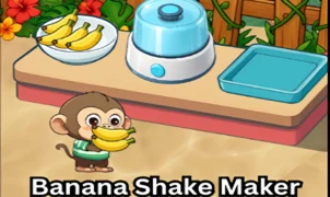Jungle Mart game thumbnail with a monkey and banana shake station