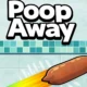 Poop Away game thumbnail with a projectile and toilet