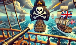 Sea Kings game thumbnail with pirate ships battling at sea