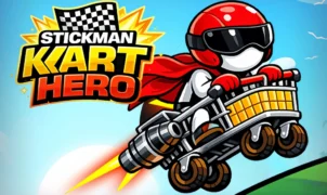 Stickman Kart Hero shopping cart launch gameplay
