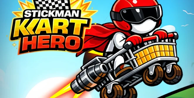 Stickman Kart Hero shopping cart launch gameplay