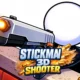 Stickman3D Shooter game thumbnail with a stickman aiming a pistol